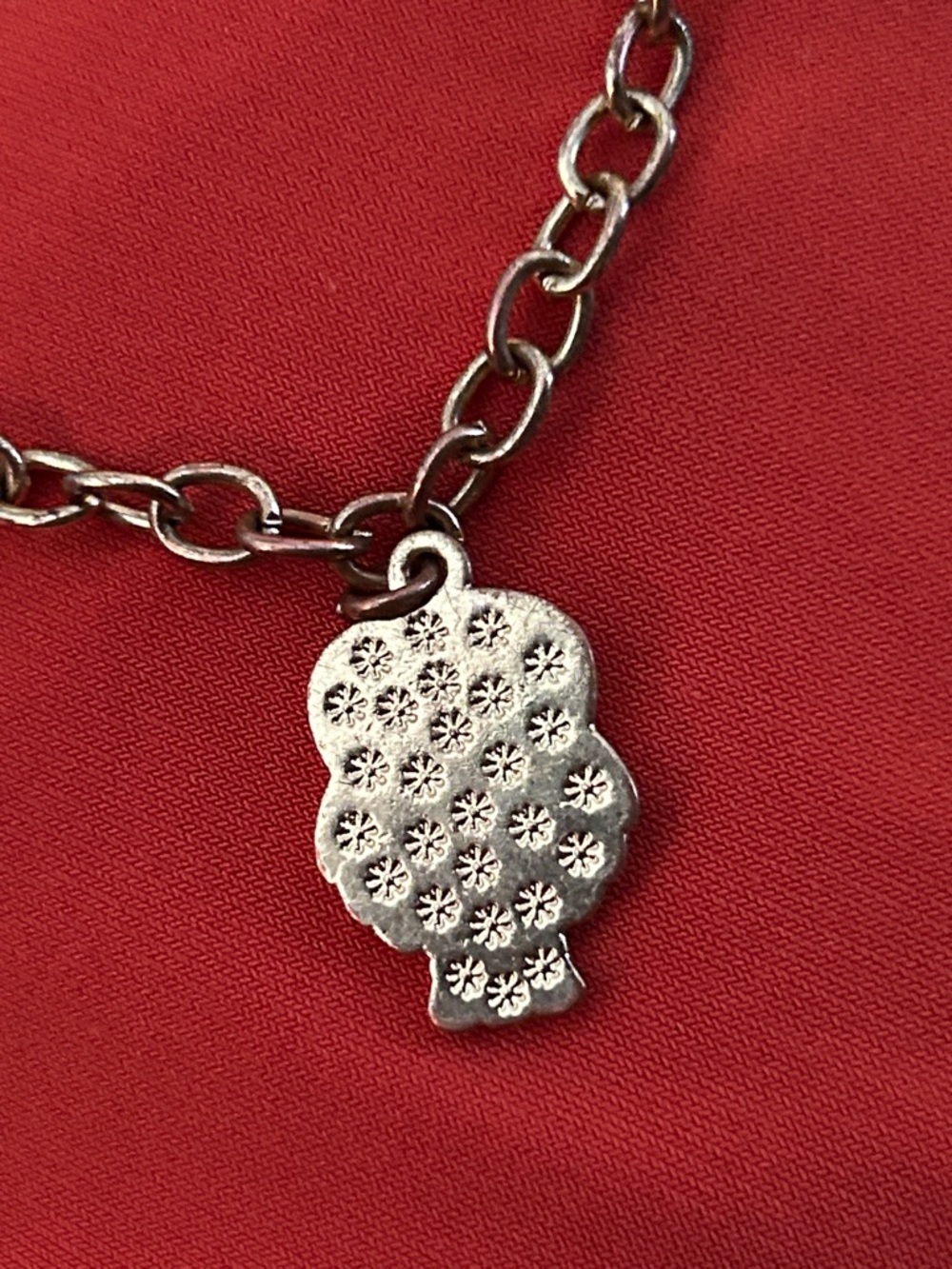 White Owl Charm Chain Bracelet - Picture 2 of 3
